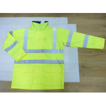 Veste de pluie légère haute visibilité en polyester Oxford